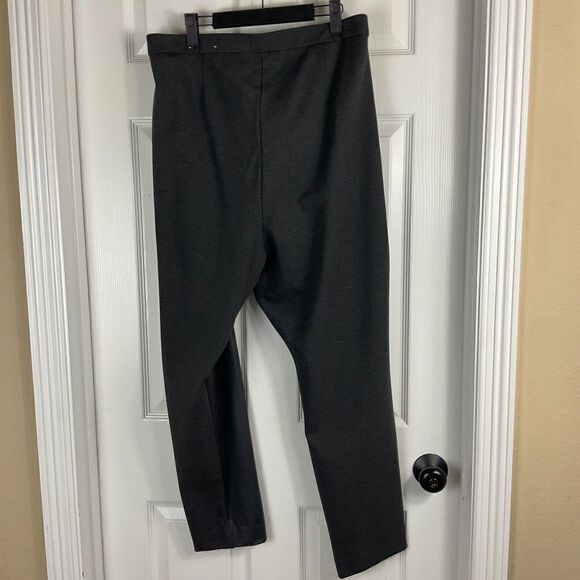 Chicos Women Black Size 4 20 Faux Leather Front Ponte Leggings Pull On Stretch N - Picture 5 of 12